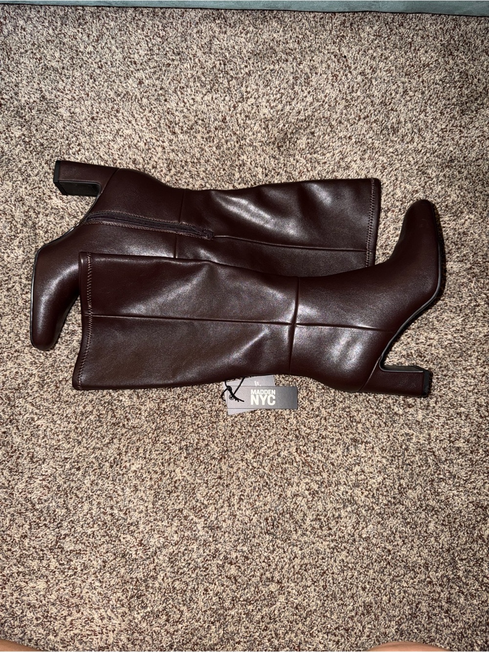 Steve Madden NYC Dark Brown Knee-High Block Heel Boots